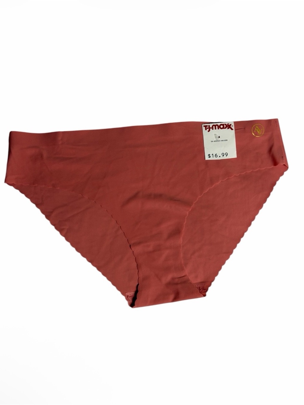NWT Mauve scalloped edge full coverage panty size L